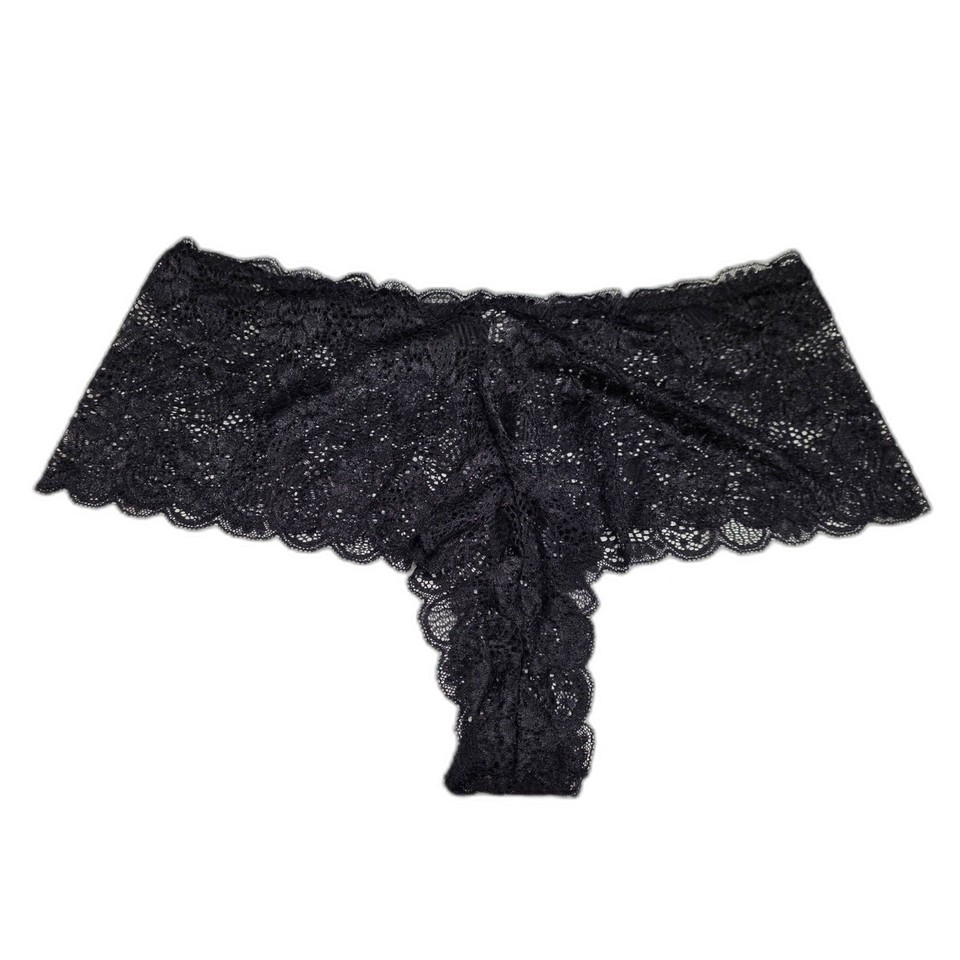 New Womens Plus Size Panty 4XL Black Sexy Cheeky Lace Stretch Sheer ...