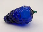 Vintage Blenko Art Glass Grape Clusters W/Green Glass Leaf/Stem - MCM | 8 Inches