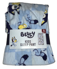 Bluey Kids Blue Fleece Sleep Pant Sz S 6-7 NWT