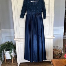 NWT JJ s House navy blue gown Bust 33.5 Waist 30