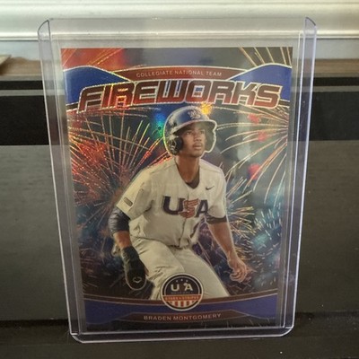 2026 Stars & Stripes USA Baseball #21 Braden Montgomery Fireworks Blue /99