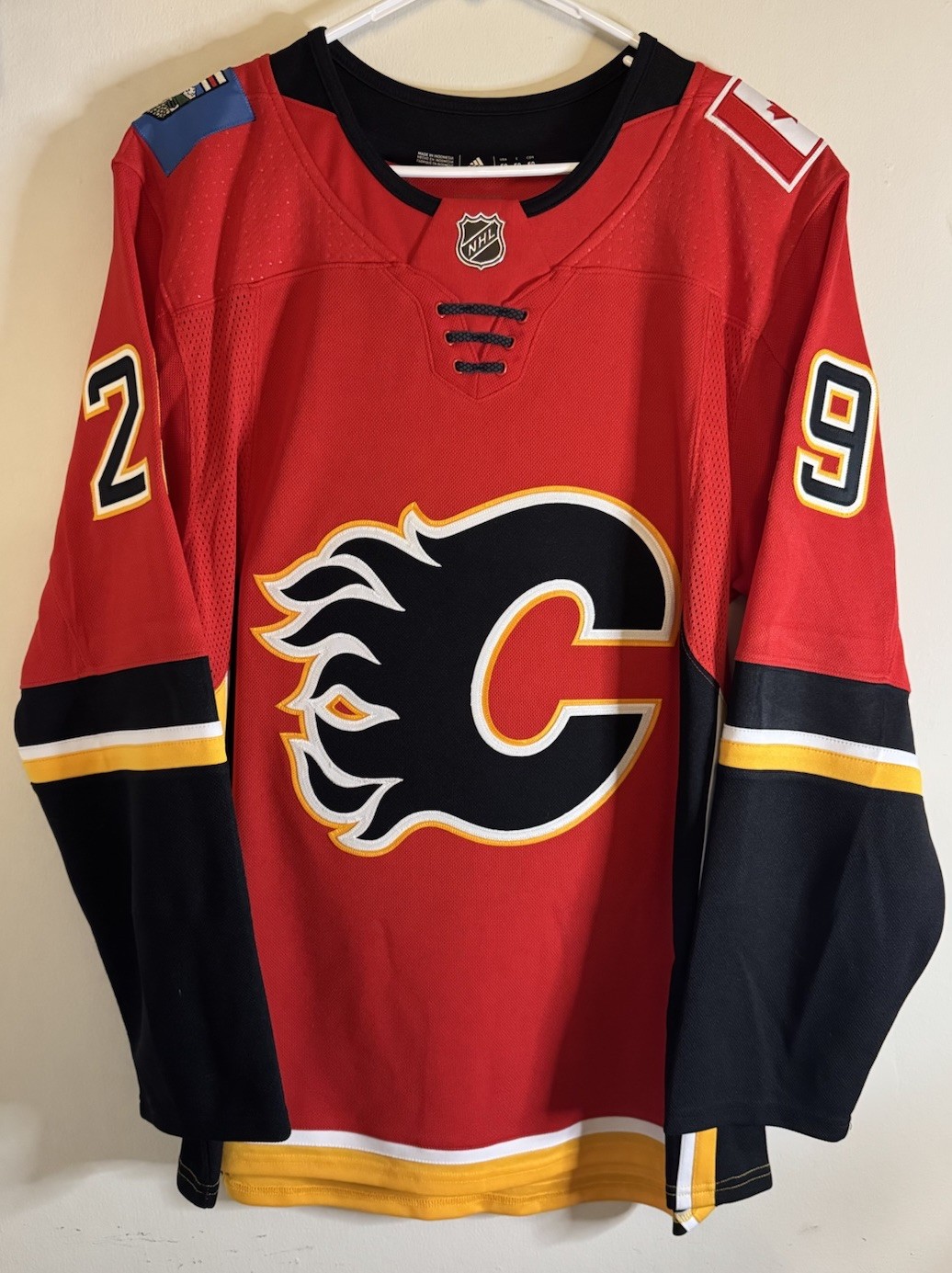 adidas Calgary Flames NHL Hockey Jersey Dube #29 Red Size 50
