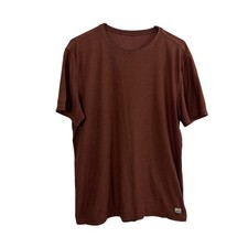 Vuori Strato Tech Shirt Mens Large Red Brown Short Sleeve Tee Casual Athleisure