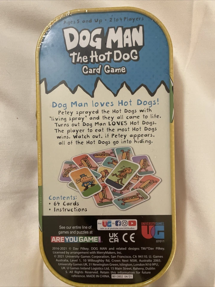 Dog Man The Hot Dog Juego de Cartas Juegos Universitarios Juego de Viaje Fiesta Familiar Divertido Juego Foto 2 de 4