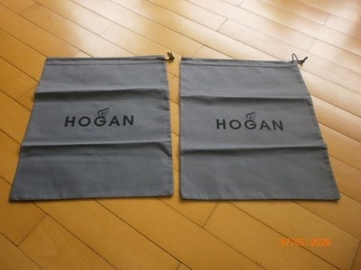 Hogan 2 Staubbeutel Schuhbeutel grau 31 x 38 cm