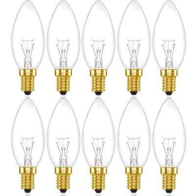 Kerzenlampen E14, 230V, 400LM, Warmweiß, dimmbar, 10er-Pack, Glas
