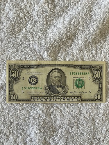 Series 1985 Misaligned $50 Bill
