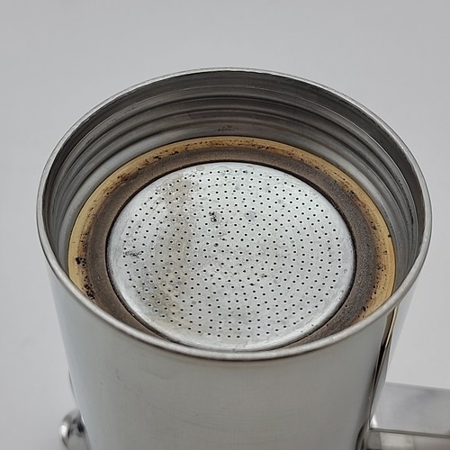 Bialetti Crusinallo Herdplatte Edelstahl Messinggriff Kaffeekanne Vintage - Bild 13 von 17
