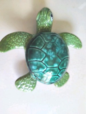 Ben Diller Hawaii Sea Turtle Lidded Trinket Box #122 Ceramic Rings, Change, Keys