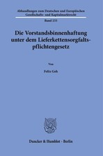 Die Vorstandsbinnenhaftung unter dem Lieferke...