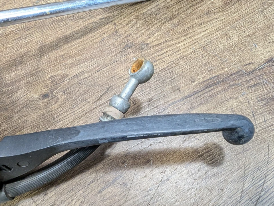 1979 Honda CM400A OEM FRONT BRAKE MASTER CYLINDER LEVER REAR SIDE VIEW MIRROR - Image 3 of 4