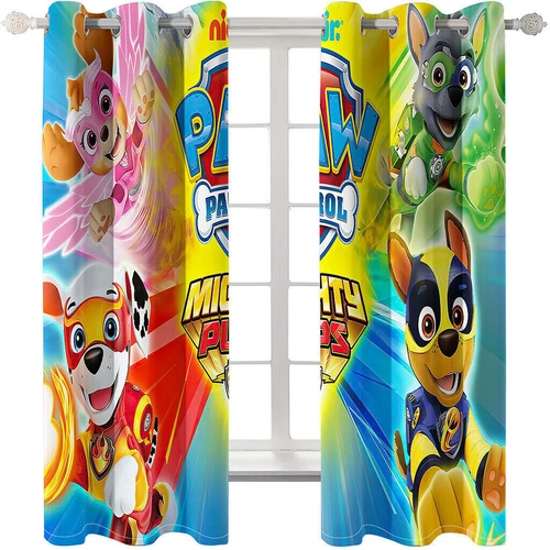 Tende oscuranti termiche spesse stampa 3D PAW Patrol per bambini anello con occhielli regalo superiore Regno Unito - Foto 40 di 50