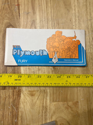 ORIGINAL 1971 Plymouth Fury Owners Manual User Guide Fuses Fluids Extras