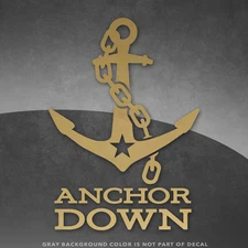 Vanderbilt Anchor Down Logo Vinyl Decal Sticker - 4" and Up - More Colors