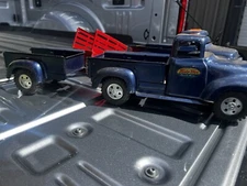 Vintage 1957 Tonka Pickup & 2 trailers partial trailer rental set -Repo tailgate