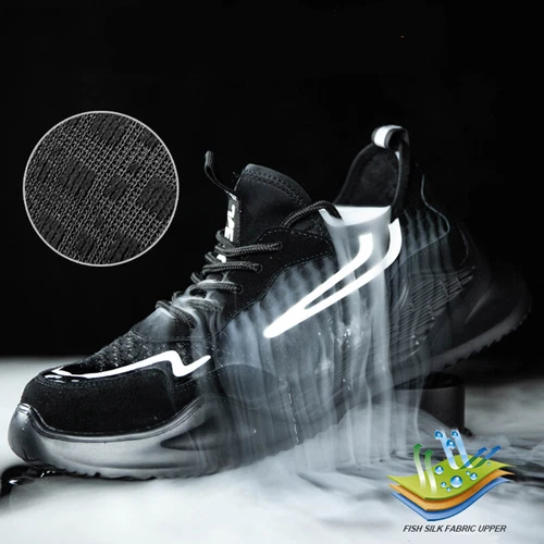 Herren Rutschfeste Arbeitsschuhe Pannensicher Turnschuhe Sicherheit Stahlkappe Stiefel - Bild 8 von 30