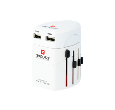 Skross EVO World Travel Dual USB Charging Adapter