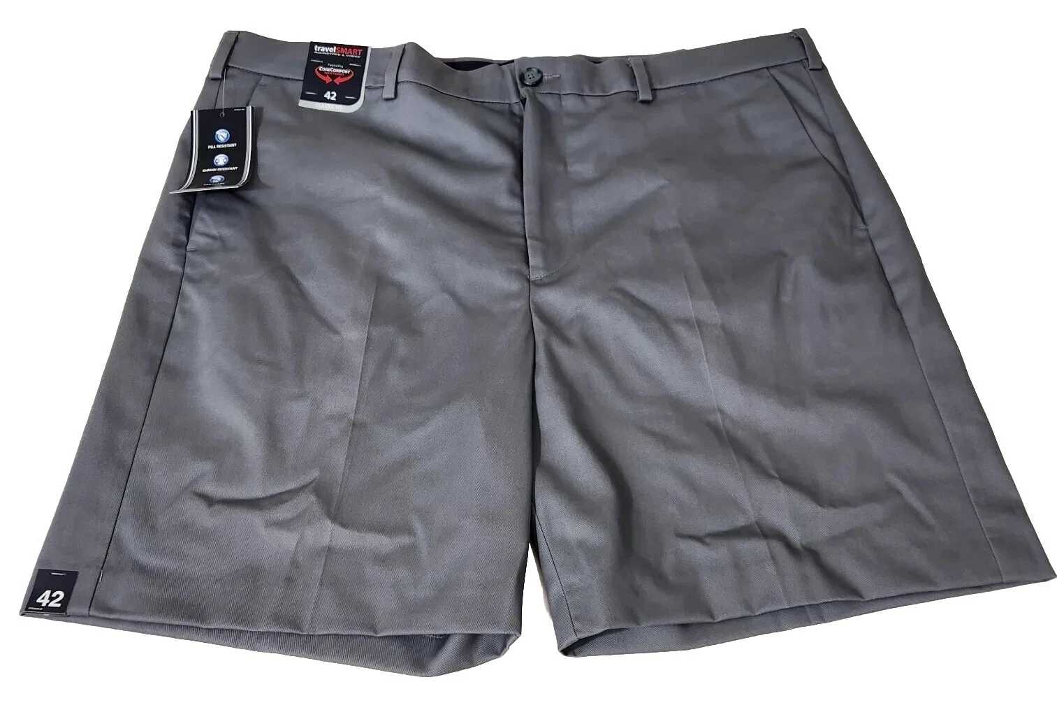 Roundtree & Yorke Mens Size 42 Shorts Travel Smart Flat Front Core Comfort 14
