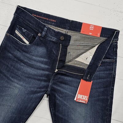 ⭐ Diesel 2019 D-strukt 09F54 slim fit vintage aged stretch denim jeans W34  L32 UK