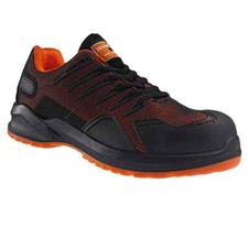MEN SAFETY SHOES STYLISH LIGHTWEIGHT STEEL TOE CAP  ORANGE TRAINERS LADIES BOOTS