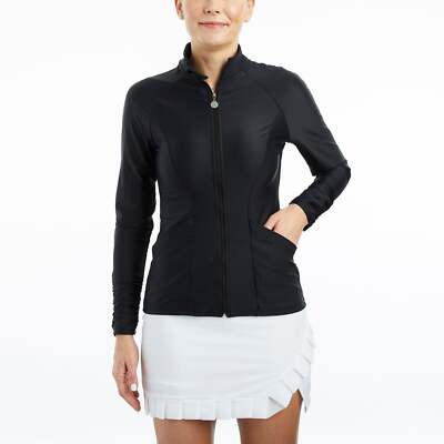 TZU TZU Sport Sasha Pebbled Black Jacket Ladies Medium NWT