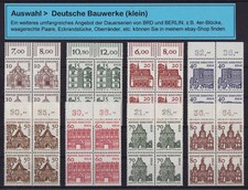 BERLIN Dauerserien Auswahl Deutsche Bauwerke klein 4er-Bl&ouml;cke OR