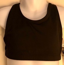 GK CHEER SPORT TOP CHILD LARGE BLACK TECHMESH CHEER DANCE CL NWT 