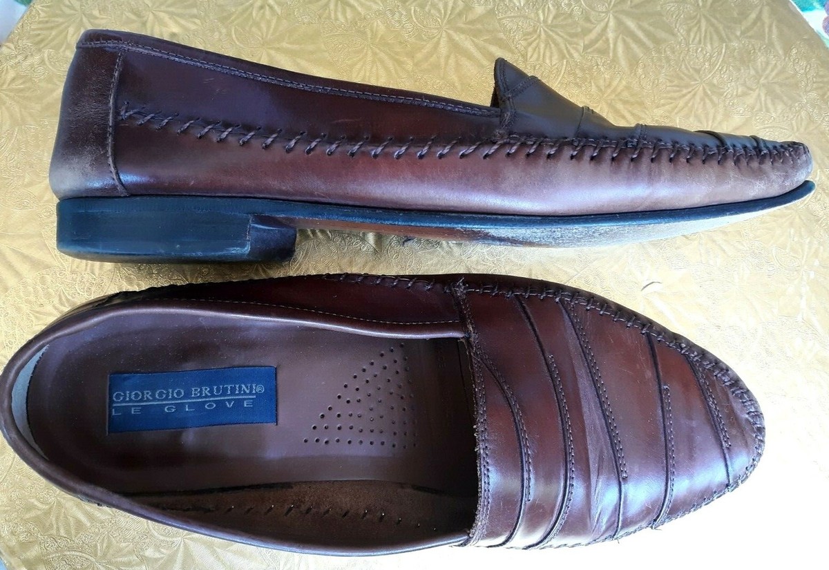 Gorgeous GIORGIO BRUTINI Brown LEATHER Men Size 11 D Shoes 