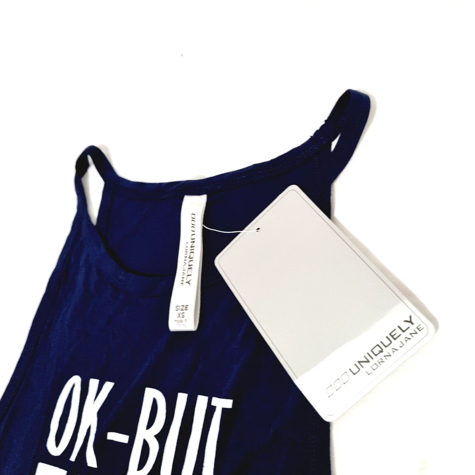 Camiseta sin mangas Lorna Jane azul yoga sin mangas cuello redondo nueva con etiquetas para mujer talla XS Foto 2 de 4