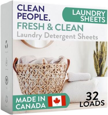 The Clean People Laundry Detergent Sheets - Hypoallergenic 32 Count 