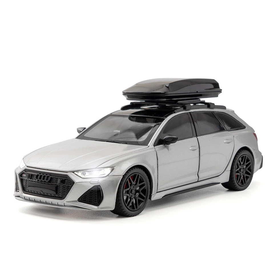 Vehículo diecast 1:24 para Audi RS6 Avant modelo coche juguete niños luz de sonido juguete regalos Foto 2 de 4