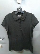 Nautica Girls Black Polo Sz LG 11/13