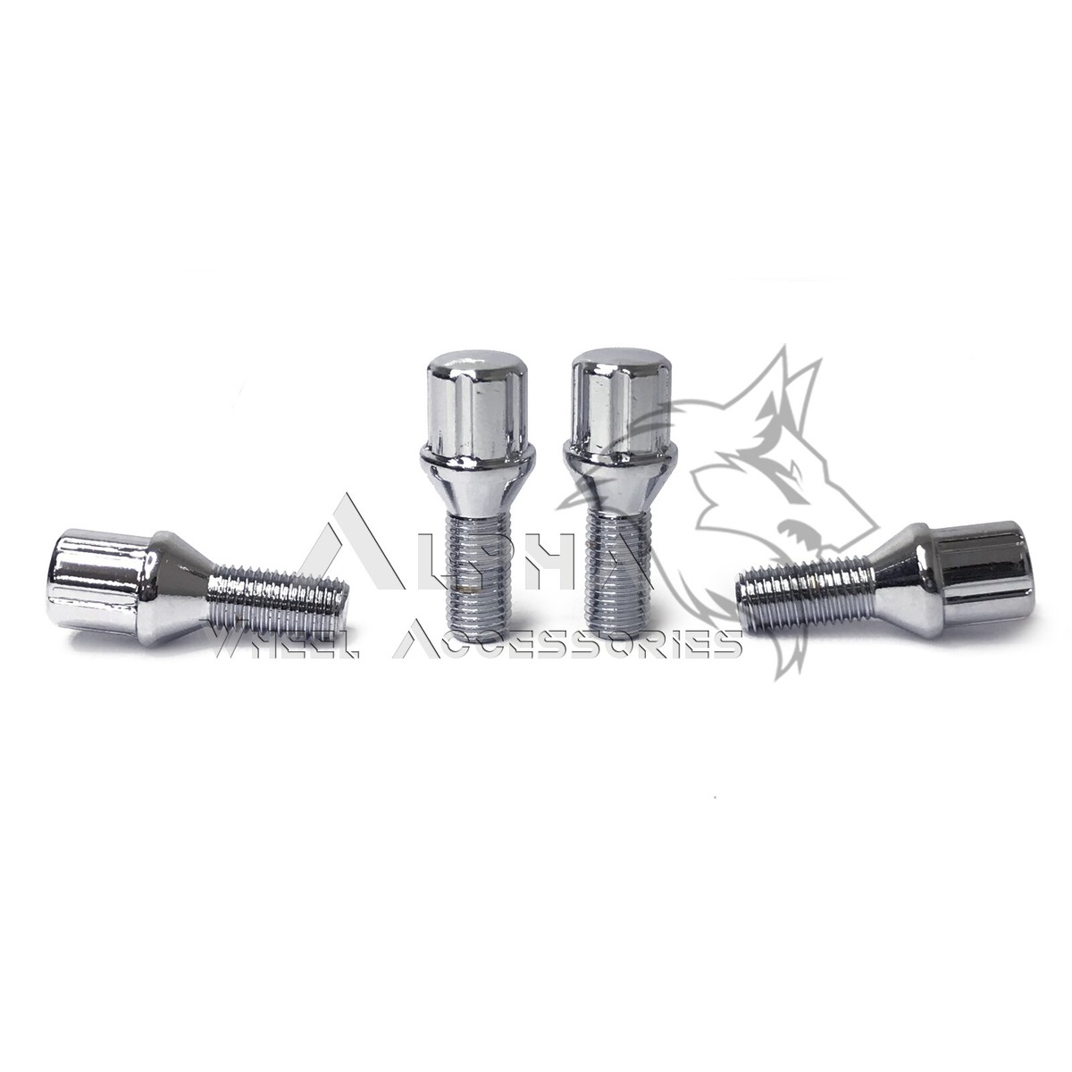 20 Chrome Spline Lug Bolts 12x1.5 For BMW M3 M5 335 135 E46 F10  20 Black Spline Lug Bolts 12x1.5 For BMW M3 M5 335 135 E46 F10 F30 E36 + Key main image 0