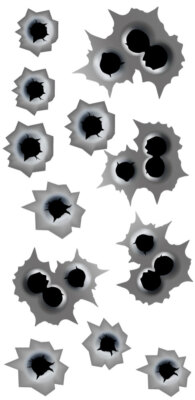 Bullet Holes Sticker Set Sticker Bullet Holes Moped Car Motorcycle Styles 