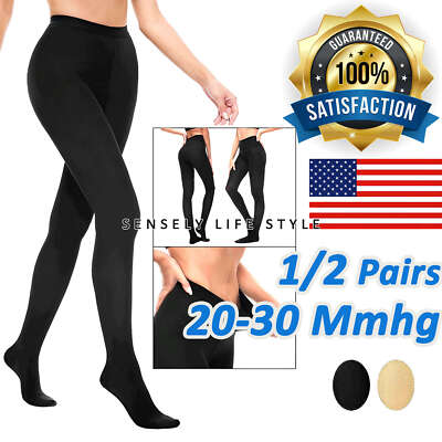 Elastic Compression Pantyhose 32mmHg Women's Perfect for Varicose Veins, Edema