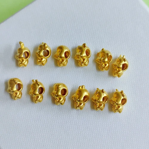1pz Ciondolo Puro 999 24K Oro Giallo Fai Da Te 3D Uomo Donna Zodiaco Tigre Drago - Foto 3 di 6