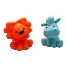 Infantino Baby Rubber Bath Tub Toys Animal Lot Of 2 Lion And Horse