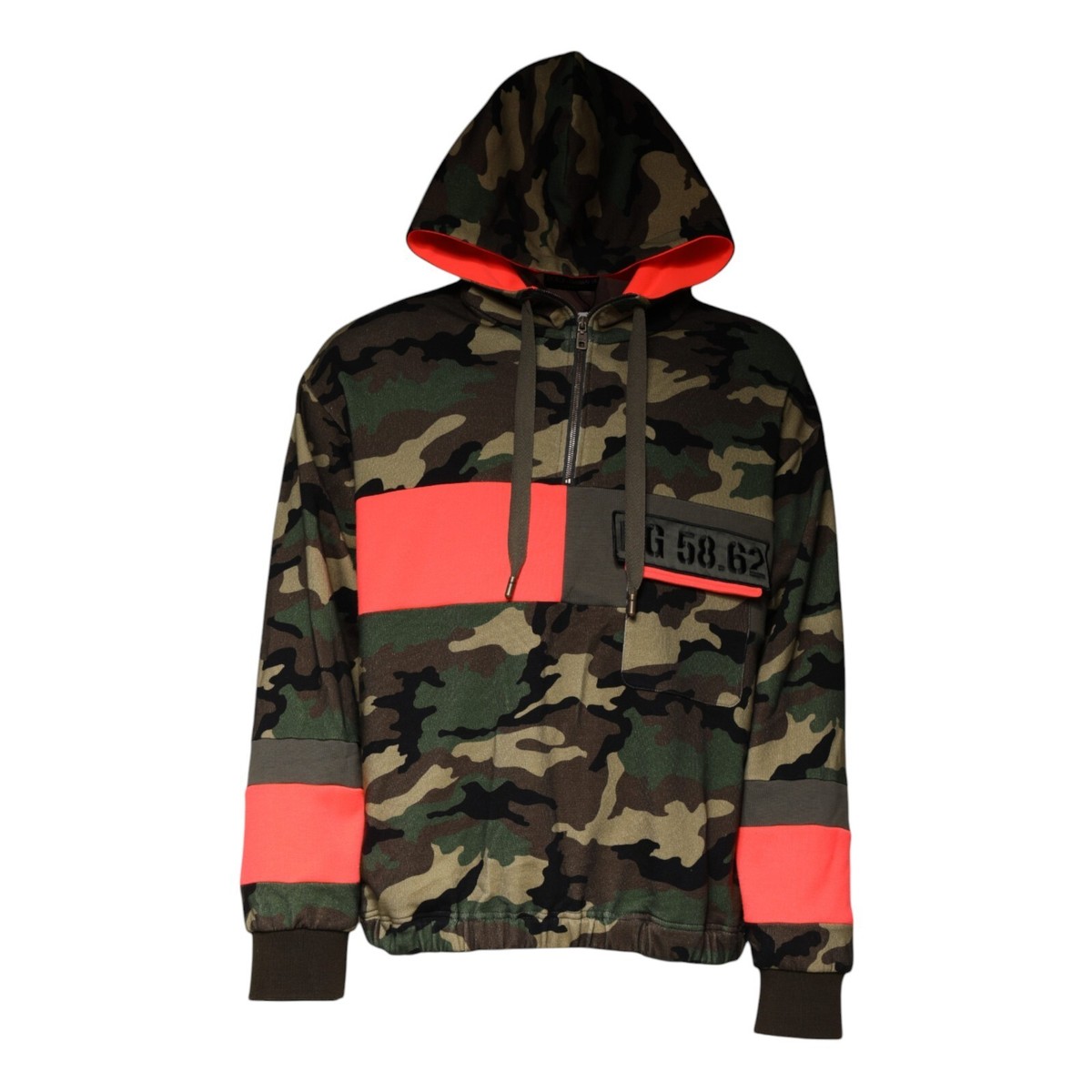 DOLCE & GABBANA Sweater Multicolor Camouflage Hooded Men