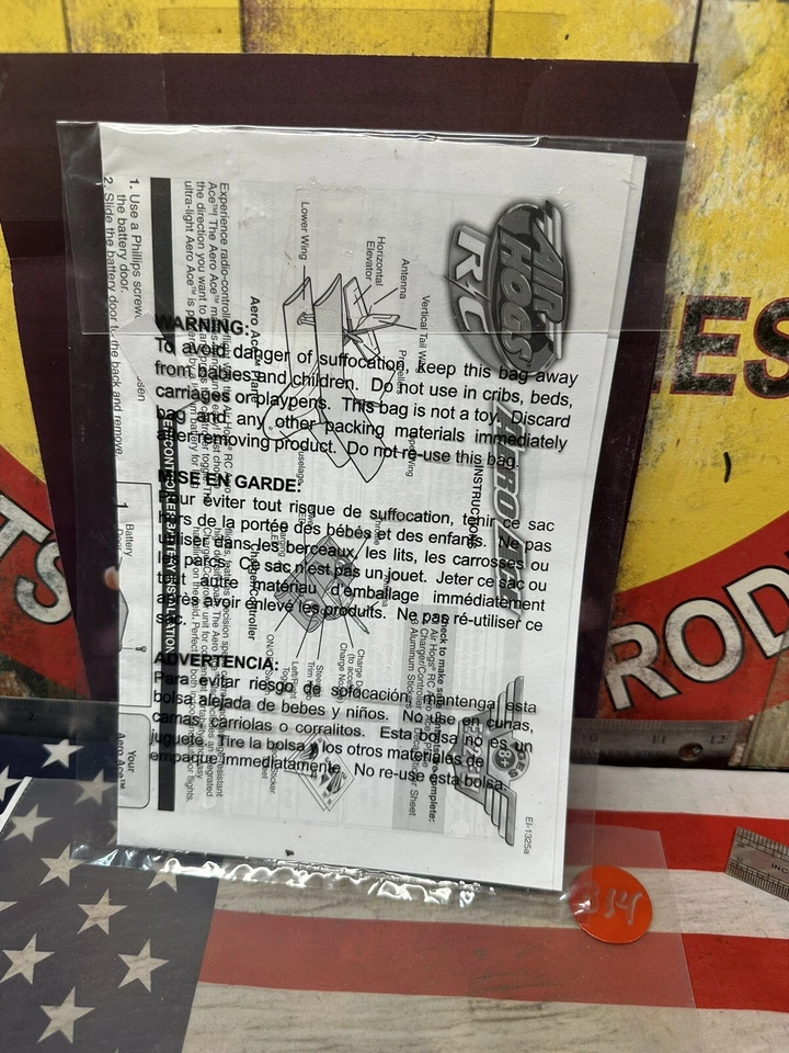 Air Hogs RC Plane: DECALS and MANUAL NEW USA SHIP - Image 3 of 4