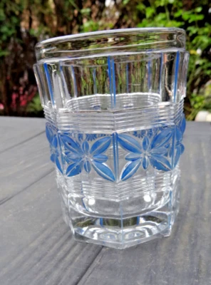 ANCIEN VERRE-GOBELET-EN CRISTAL MOULE BACCARAT OU SAINT LOUIS XIX - Photo 1/4