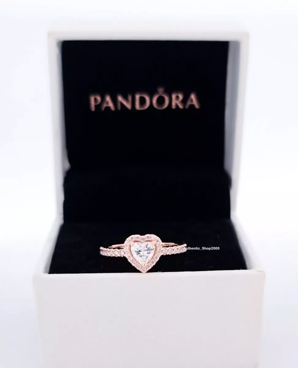 PANDORA Pink Pave Sparkle Elevated Heart Ring