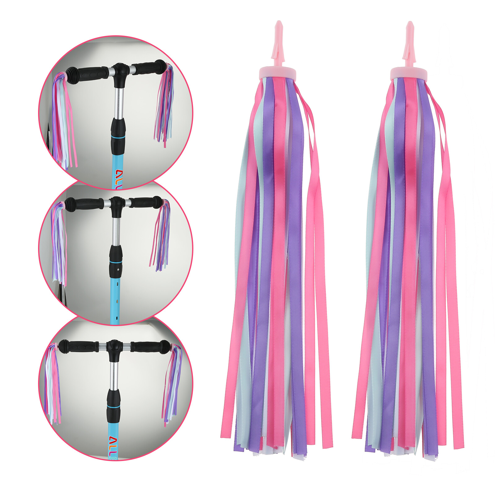1Pair Bicycle Bike Scooter Streamers Kids Girl Boy Handlebar