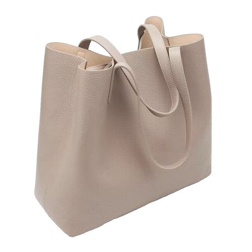 Cuyana Cappuccino Tote Cuyana Leather Tote Bag Soft Rose/Cappuccino