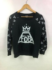 Fall Out Boy FOB Sweatshirt Black White Size Small