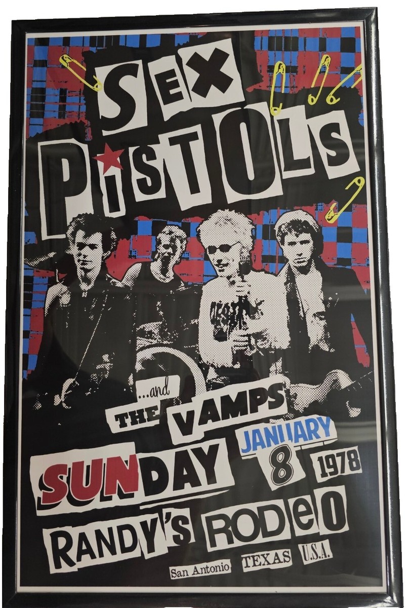 Sex Pistols 1978 TX Concert Poster 11 X 17 Framed | eBay