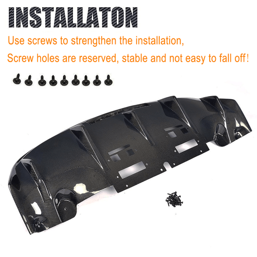 Difusor trasero de carbono para Audi R8 V8 V10 10-15 difusor alerón faldón trasero - Imagen 10 de 12