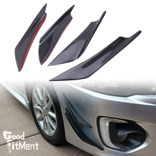 4x Universal Car Carbon Front Bumper Canards Splitter Spoiler Trim Fins Lip Wing