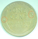 1954 Lincoln Wheat Cent Penny Error Reverse die chips see photo *FREE SHIPPING*