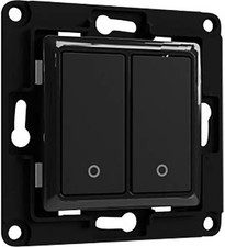 Shelly Wandtaster 2 Fach Schwarz Wall Switch 2 Zoll Schalter Smart Home