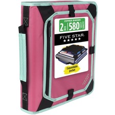 Five Star Zipper Binder 2 Inch O-Rings Case Organiser Expansion Panel And 5-Tab